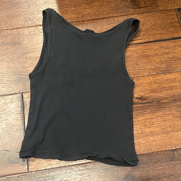 SKIMS WOMEN’S RIBBED CROP TANK TOP, SIZE MEDIUM, BLACK - Picture 4 of 7
